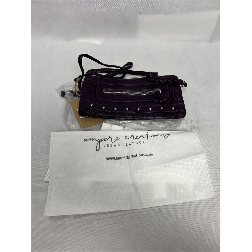 Ampere Creations Purple Crossbody Purse Vegan Leather New